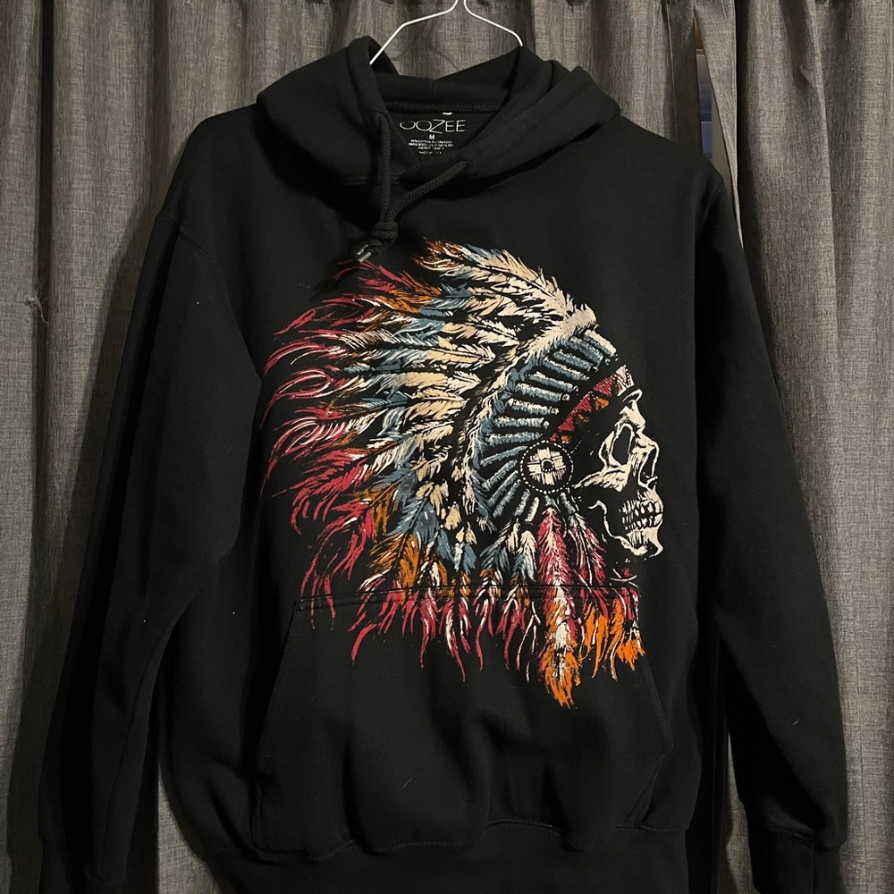 Western print hoodie. M